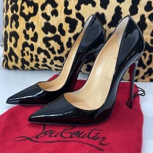 Christian louboutin so Kate black patent stiletto pumps
